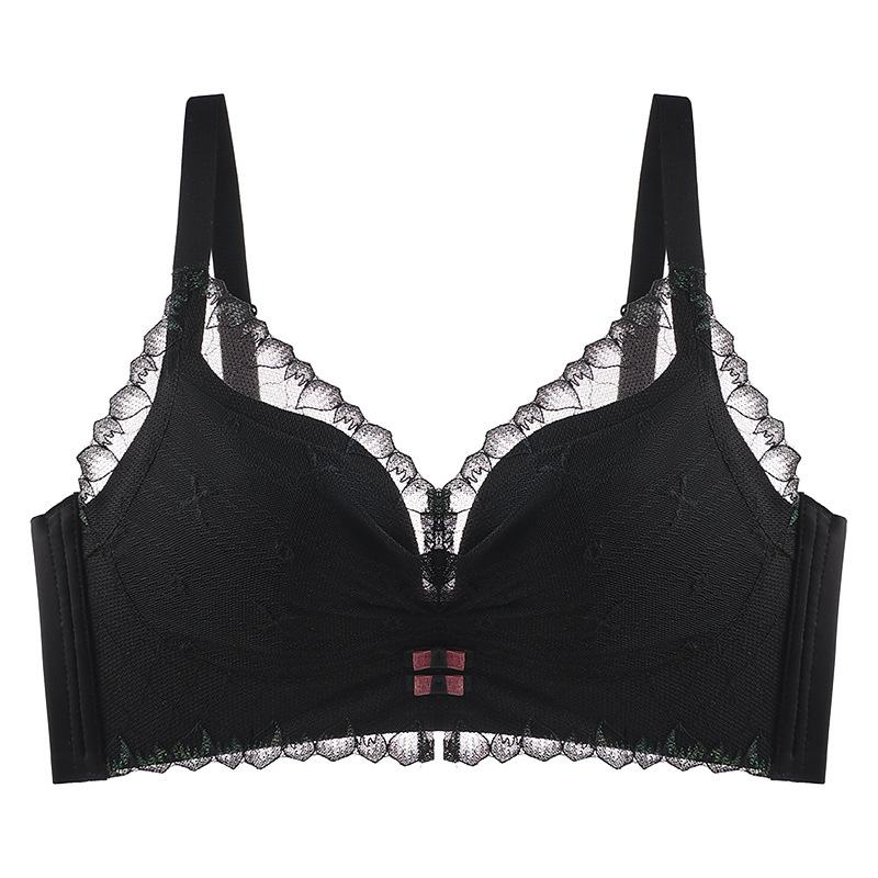 

Lace no steel ring bra cover can be adjusted less 38/85ab through cup чорний