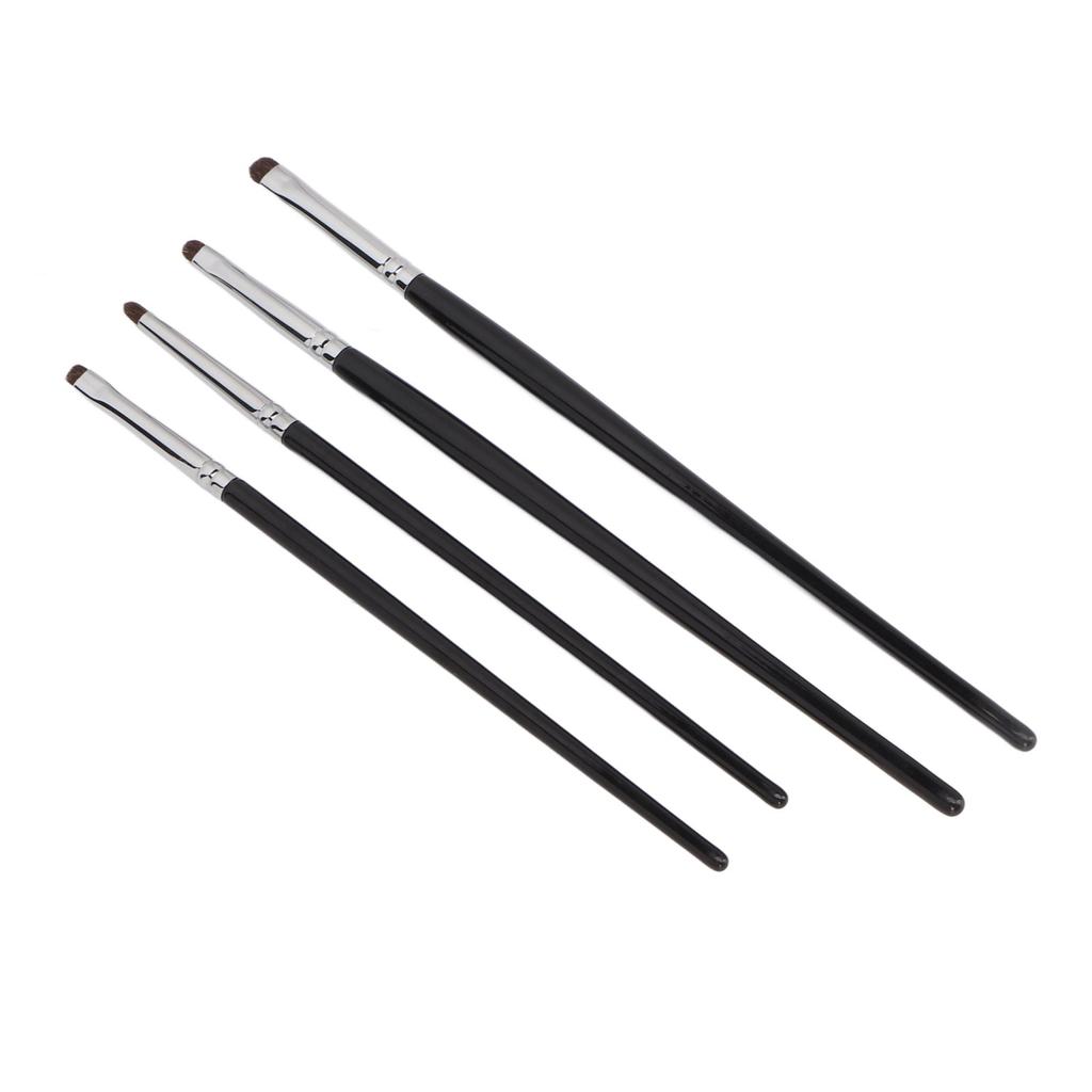 4pcs Eye Shadow Eyeline Brushes Soft Brush Comfortable Handle Hair Detail Makeup Brush Kit