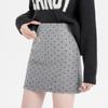 Woolen Polka Dot High-Waisted A-Line Skirt - Petite Hip-Hugging Style for Women, Autumn/Winter 2025