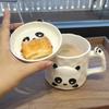 390ml Ceramic Mug Cartoon Panda Shape Large Capacity Ceramic Coffee Mug with Chinese Elements