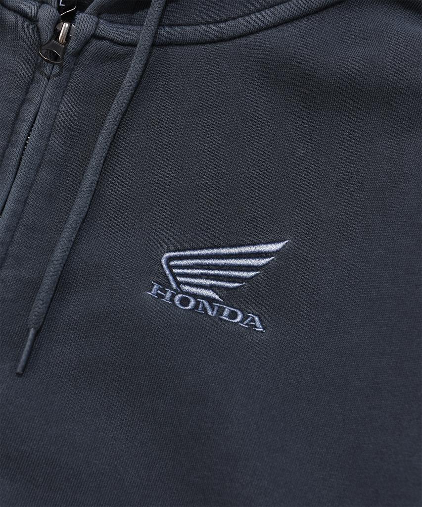 Phyps Motorcycle Pigment Hoodie Zip-Up Navy
