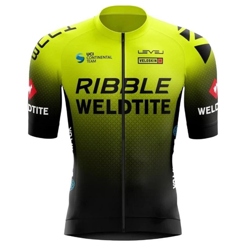 

Ribble Weldtite Cycling Jersey Set Summer Bicycle Suit Quick Drying Bib Shorts Clothes Mtb Maillot Ciclismo Mountain Bike Wear L