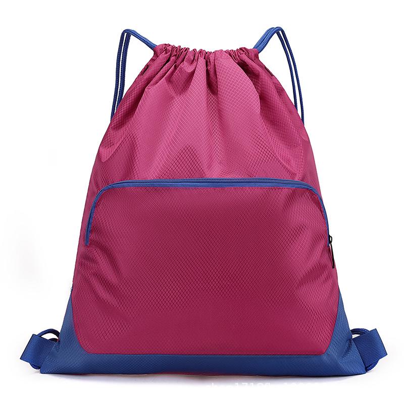Durable Multi-Pocket Sports Bag for Basketball & Football Training - Drawstring Oxford Cloth Storage Bag