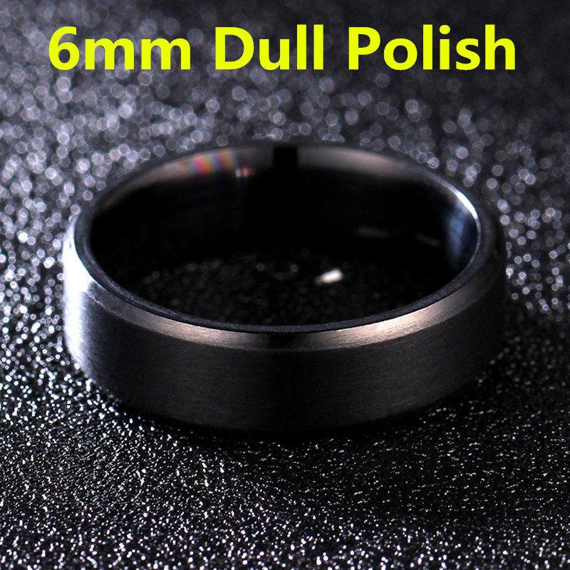 4-8mm Dull Polish Silver Color Titanium Ring For Men and Women Personalized Ring Customize Engraved