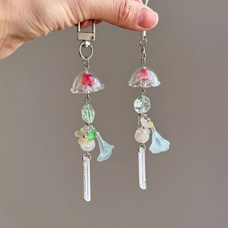 User Friendly Resin Phone Lanyard Strap Creative Keychain Hanging Decoration For Everyday Use Beaded Keychain
