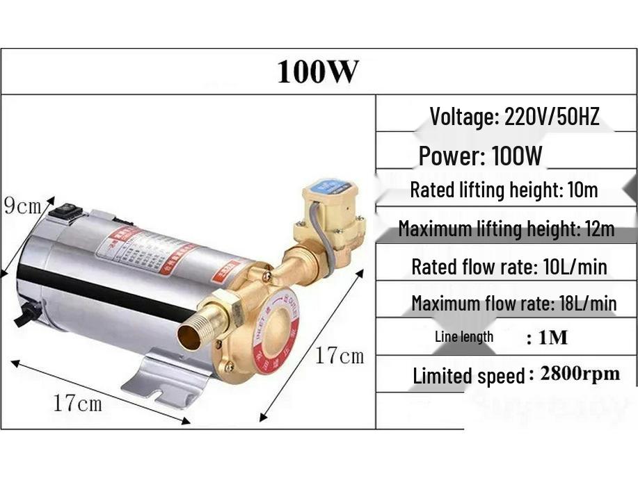 Silent Household Booster Pump with Auto Flow Switch for Tap Water/Heaters