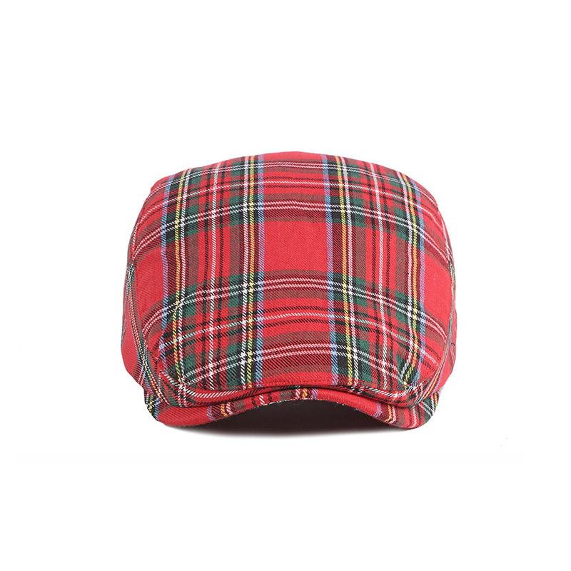 Uformell rutete beret avisgutthelser for menn Kvinners rutete caps Foroverlue Gatsby malerhatter Justerbar Ivy-lue Gorro Hombre Boina