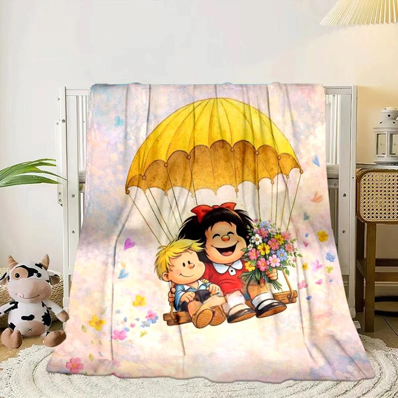 

Mafa-lda Reading Under The Moonlight Blanket Flannel Blanket for bed, sofa, Camping, Hiking, Picnic Essentials, gift for family Fan gifts 75x90cm