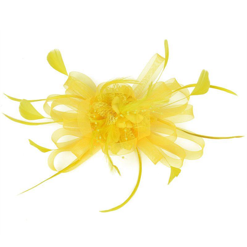 Bandeau élégant à plumes florales pour accessoires de cheveux pour femmes