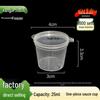 Disposable 20ml Plastic Sauce Cups with Lids