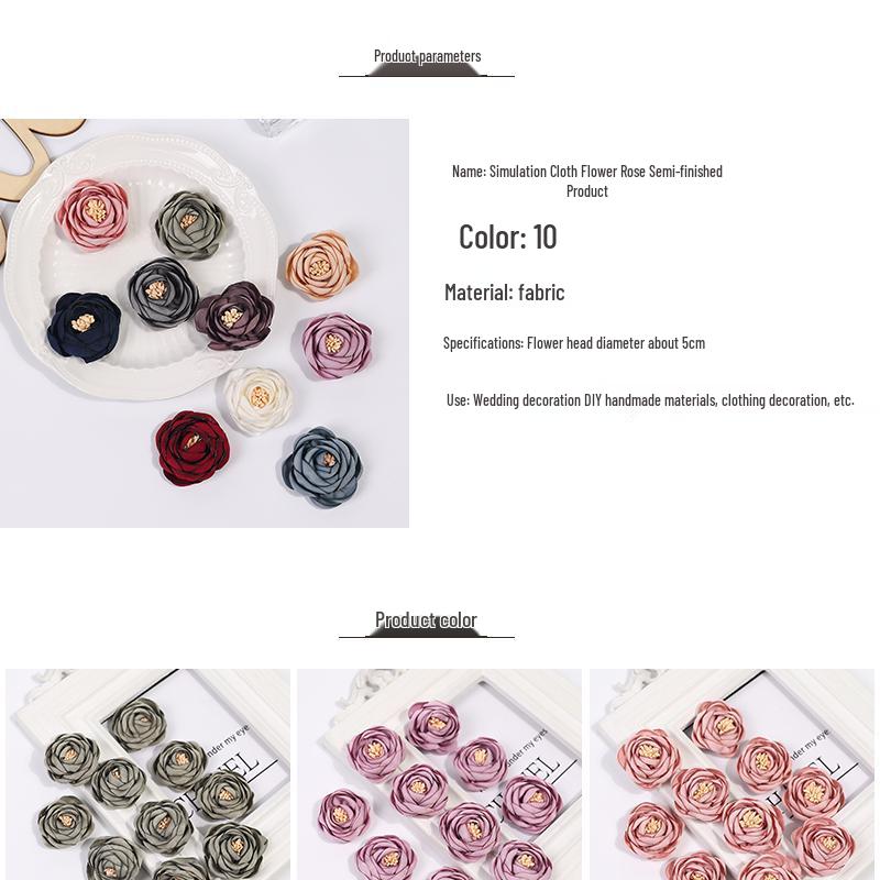 4cm Artificial Rose Flower Head for DIY Crafting & Decoration