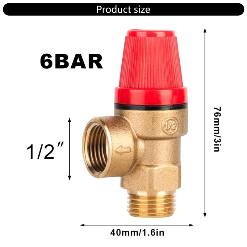 Practical DN15 Membrane Safety Valves 1/2 Inch Brass Pressure Relief Valves Accessory for Water Oil and Gas Rating
