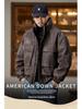 Amerikanische Workwear PU-Leder Herren Daunenjacke - Winterkollektion 2025, High-End Trendmarke.