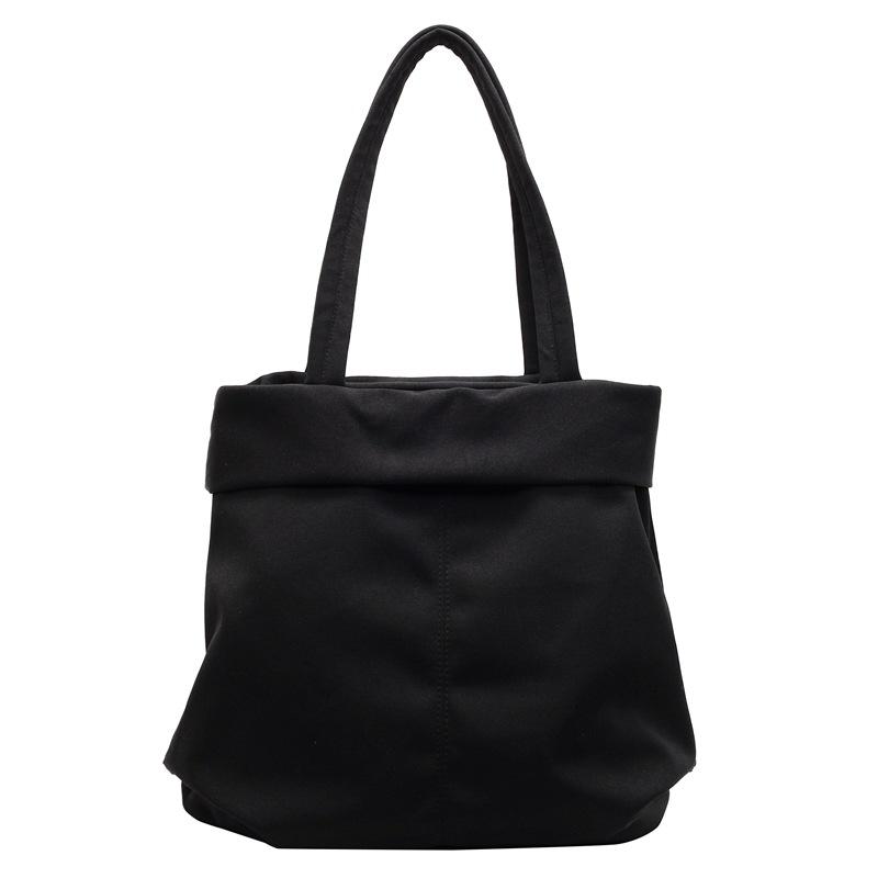 

New casual canvas fashionable solid color large capacity solid color tote canvas crossbody shoulder portable tote bag