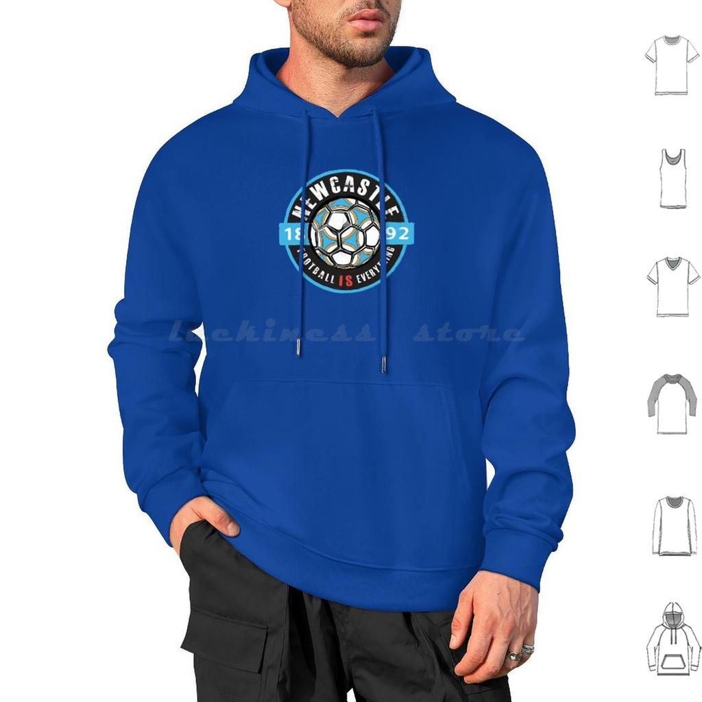 Football Is Everything-Fan Vintage Hoodies Long Sleeve Soccer Football Fan Idea Retro Vintage Distressed Lion English