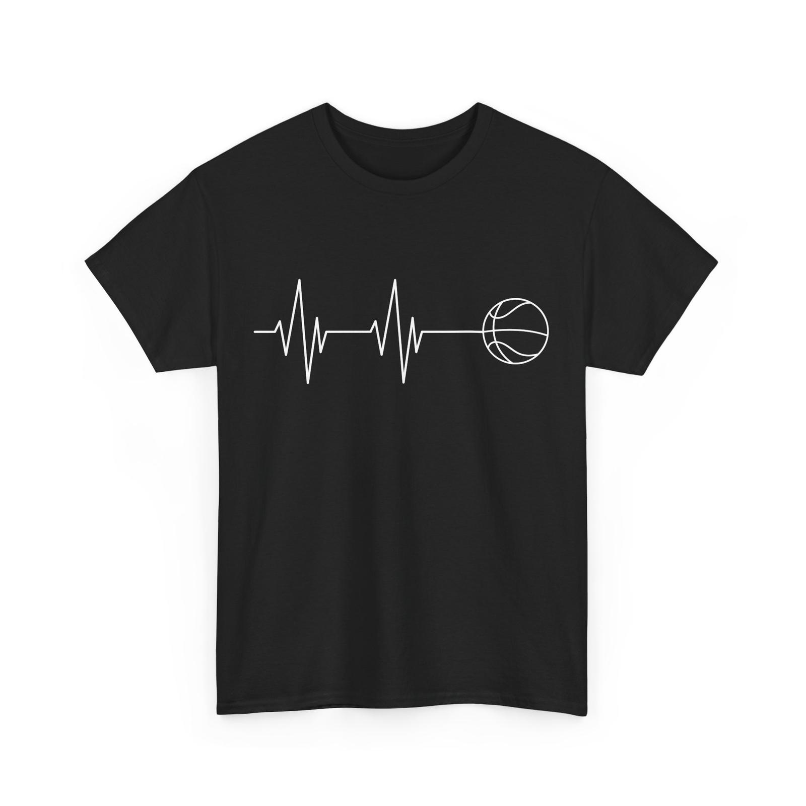 Basketball HeartbeaT Shirt Mens Womens Tees Top, Basketball Player Sports Fans Women Men Shirt S