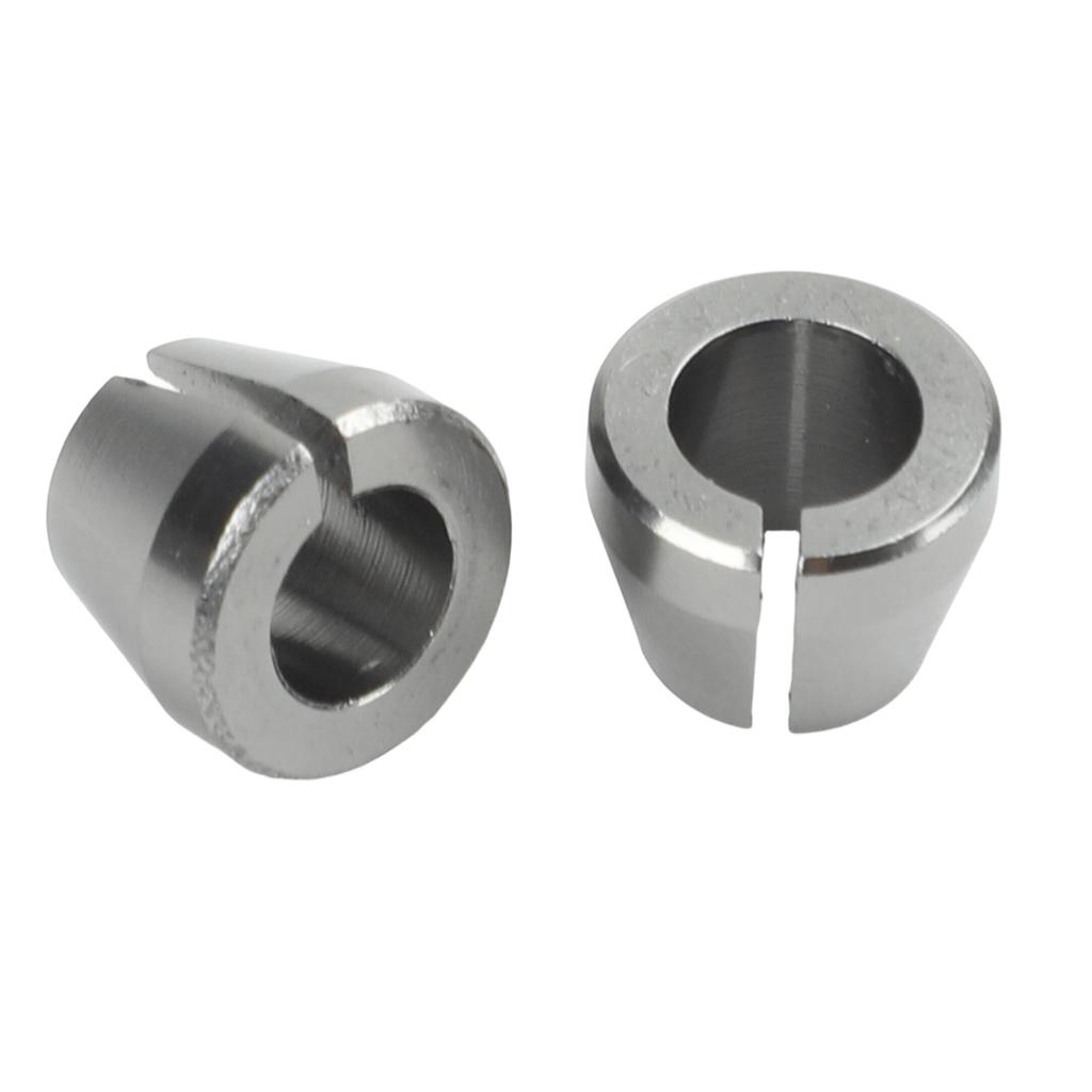 6 Pcs/ Set Trimmer Collet Adapter 6mm 1/4 8mm Router Collet Chuck Clamping Adapter Power Tool Accessories