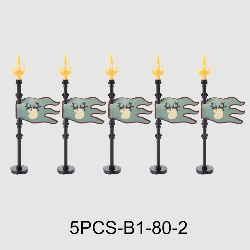 Medieval Military Flag Series War Castle Knight Soldier Warrior Accessories Building Blocks Ancient Holy Rome Bricks Toys Gifts