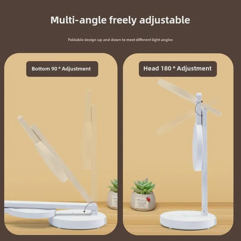 LED Desk Lamp - Eye Protection, Folding Design, Ideal for Studying, Dorm Rooms, and Reading