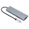 9 In 1 Type C Adapter Multiport Hub HDMI 3.5mm O Memory Card Docking Station