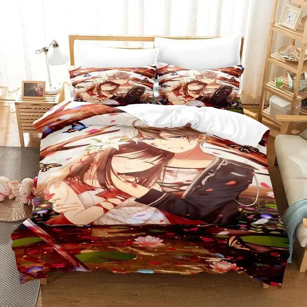 Ensemble Stars Bedding Set Single Twin Full Queen King Size Bed Set Adult Kid Bedroom Duvet Cover Sets 3D Anime Bed Sheet Set