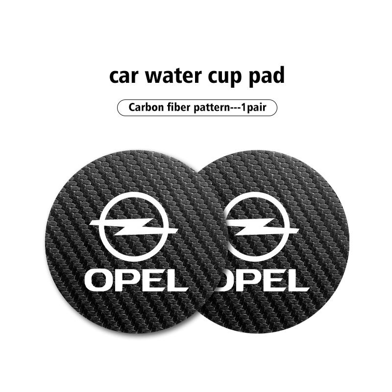 

2pcs Car Coaster Carbon Water Cup Slot Non-Slip Pad Bottle Mat For Opel Vectra Zafira Meriva Mokka Grandland Vivaro Antara
