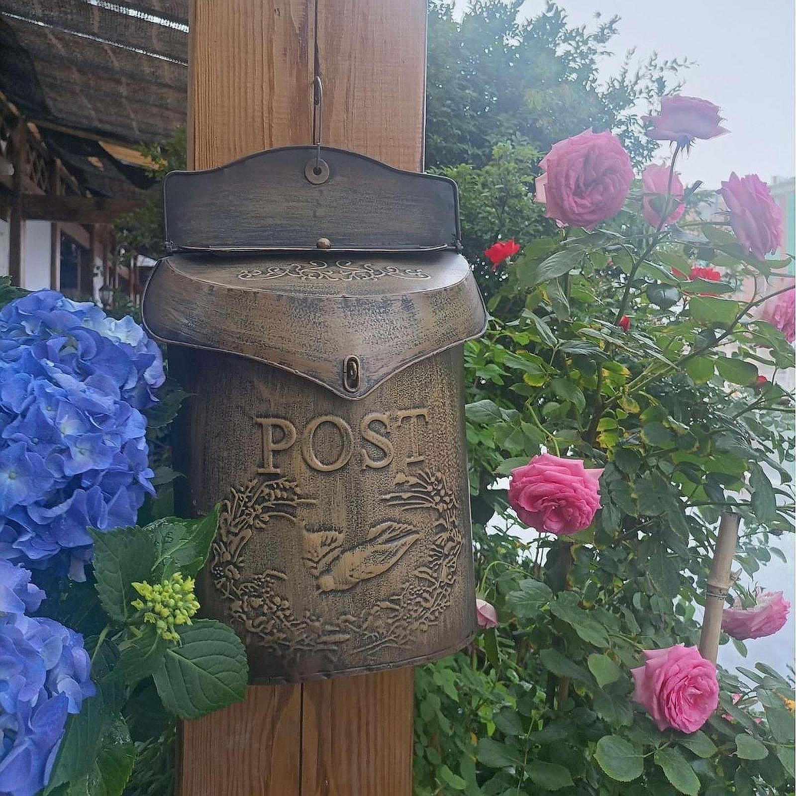 

Настенный почтовый ящик почтовый ящик комментарий железный ностальгический шарм потертый шик для Bronze