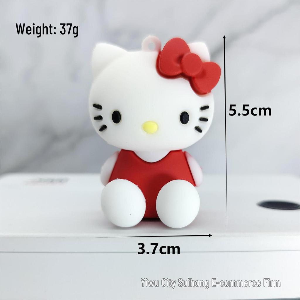 Cartoon KT Cat Keychain: Soft PVC Rubber Sanrio Bag Pendant DIY Accessory