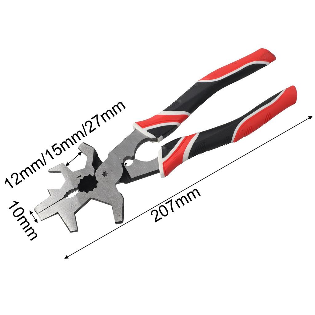 Anti-Slip Grip Multi-Function Pliers TPR Anti-Slip Handle User-Friendly Design Versatile Tool High Carbon Steel