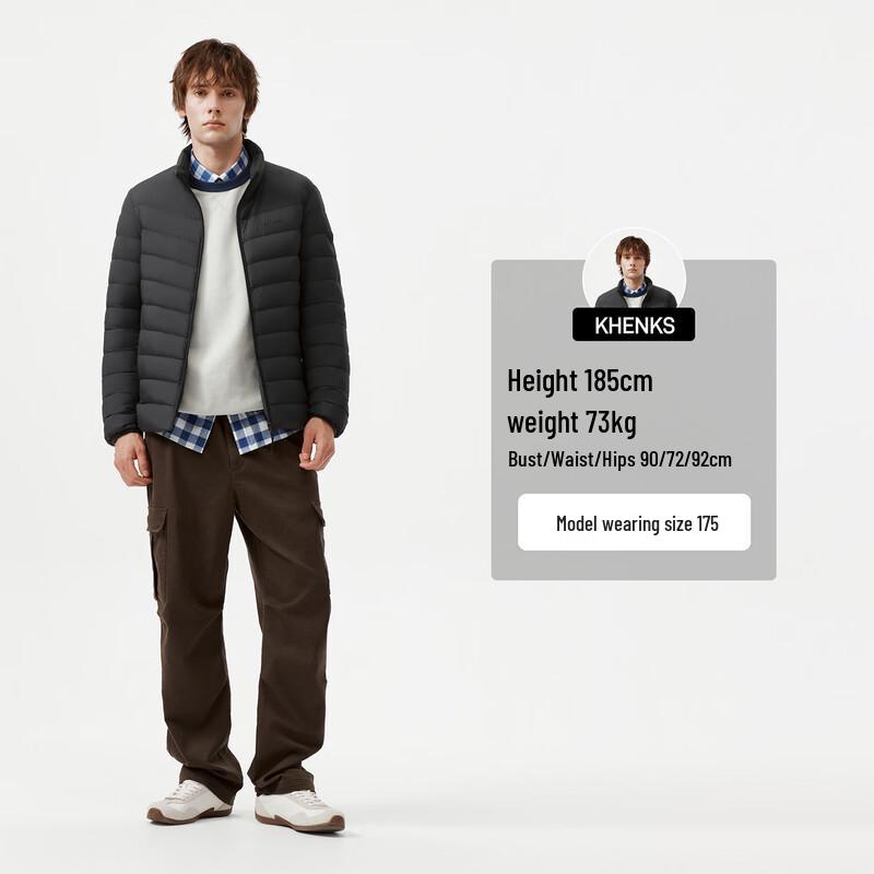 Tanboer Men's Lightweight Stand-Collar Down Jacket