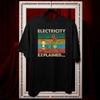 Electricity Explained Physics Classic Shirt Women Unisex Casual Cotton Printed T Shirts Adult Tops Tee Ropa Hombre