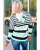 Azura Exchange Striped Drawstring Long Sleeve Hoodie