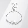 Unendliche Liegesschleife Verstellbares Zugkettenarmband für Damen Mit Zirkonsteinen Personalisierter Modeschmuck Geschenk