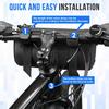 Bike Handlebar Bag Waterproof - Bicycle Handlebar Roll Bag with Large Reflective Area, Bike Front Pouch with Waterproof Zipper