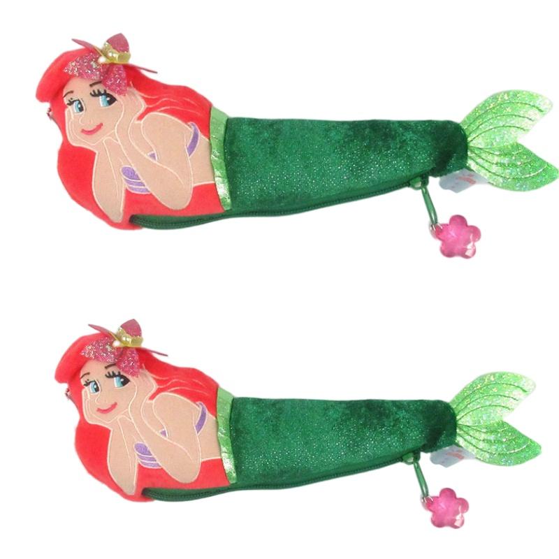 Adorable Ariel Mermaid Plush Pen Pouch For Kids, Soft And Comfortable Fabric, Perfect Storage For Pens, Coins And Small Items