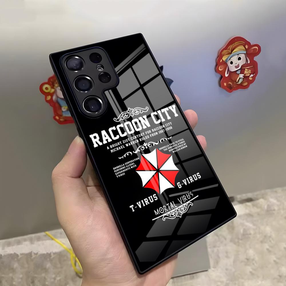 

Чехол для телефона R-RESIDENT GAME EVILS для Samsung S25 Ultra S23 S22 S24 S20 Fe S21 Plus A54 A53 A16 Стеклянная крышка Samsung a53 5g