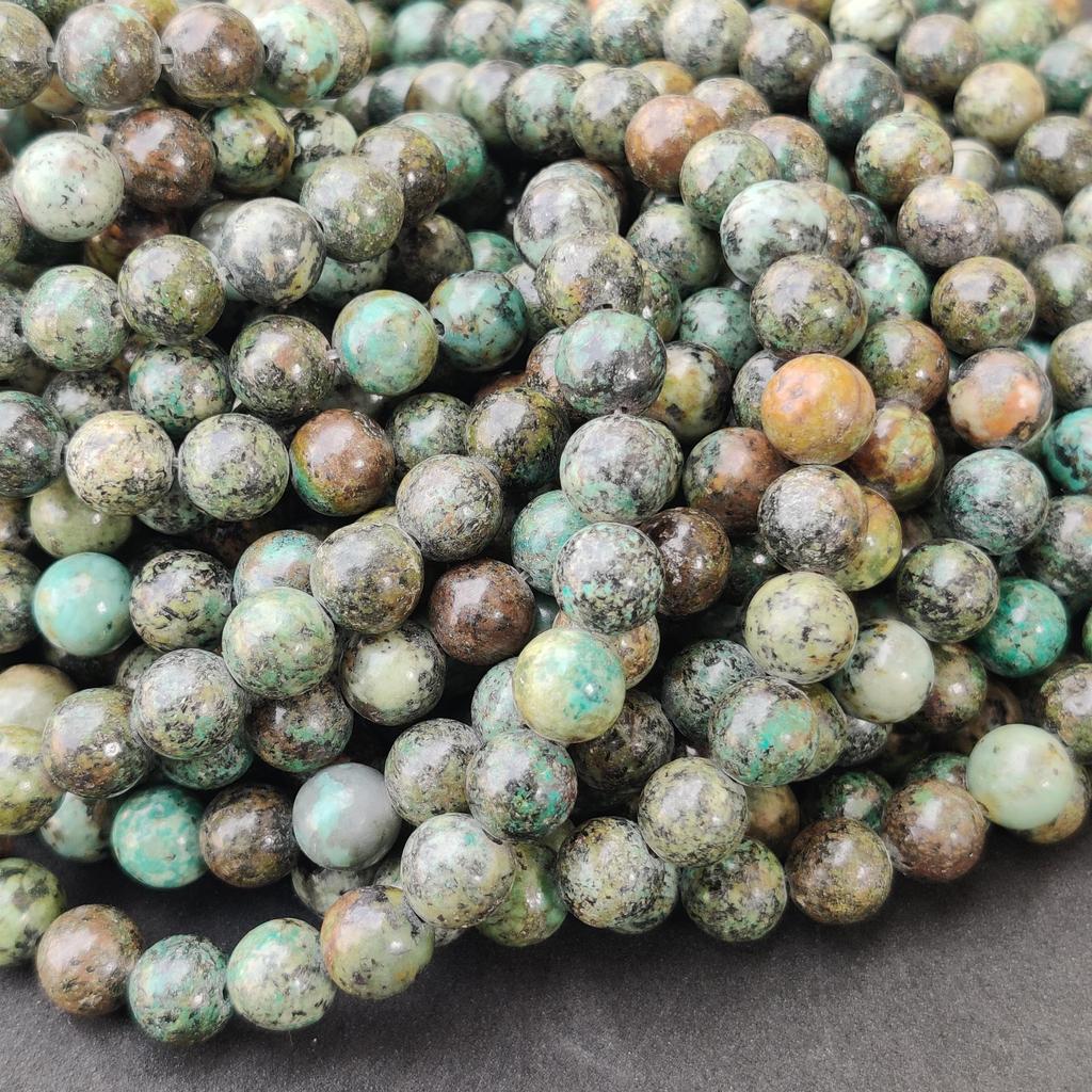Mărgele turcoaz african, verde natural, maro, dimensiune 6 mm 8 mm 10 mm, margele, margele rotunde libere, margele suvite de 14-15 inch.