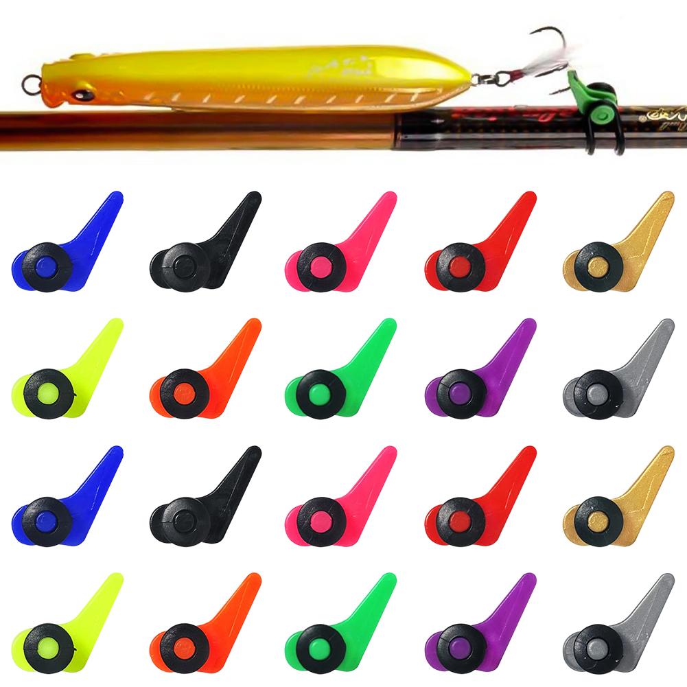For Fishing Rod with Silicone Ring Plastic Lure Hook Fixer Portable Fishing Accessory 10PCS Hook Keeper