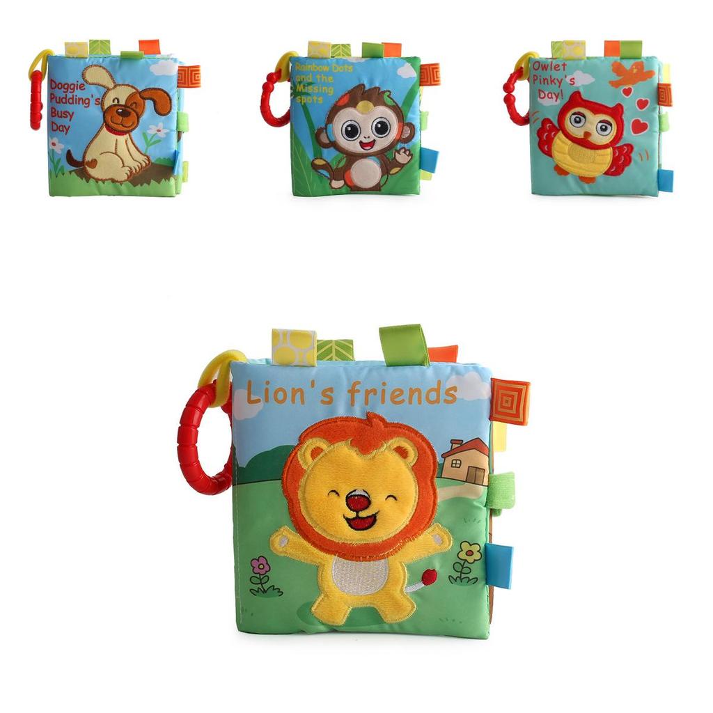 Development Sensory Toy Babies Forest Animal Theme Cloth Books Early Education