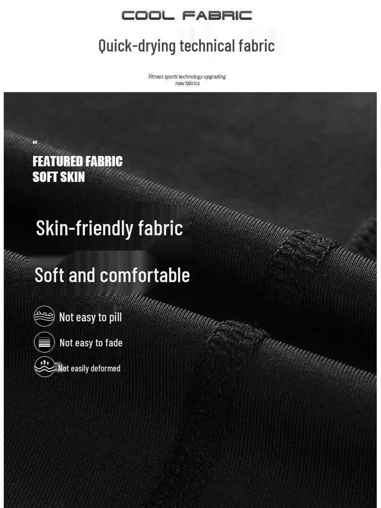 Herren Langarm Winter Fitnessanzug mit schnelltrocknenden Lauftights