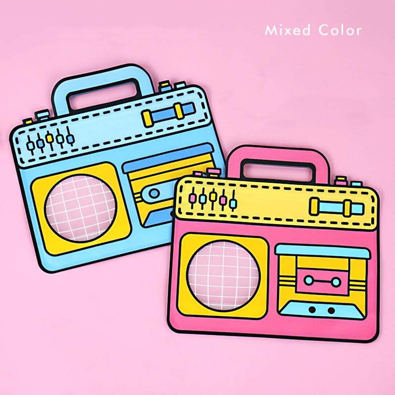 

4Pcs Retro Radio Shaped Ziplock Snack Bag Cute Sealed Festival Handbag for Kids Birthday Party Favors Candy Cookie Packaging 26x24cm