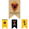 Banderola de Bandera de Juego de Tronos con Tejido de Poliéster para Decoración de Habitación Temática