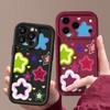 Shockproof Phone Case For iPhone 17 Pro Max Blended Colorful Stars Pattern Silicone Cover For iPhone 16 Pro Max Cover iPhone 15 14 13 12 11 16E