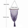 Handmade Woven Hanging Wall Holder Tassel Design Kitchen Storage Rack Vegetable Container  Home