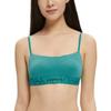 Calvin Klein Double Gravity Band FW22 Hem Letter Print Wireless Thin Strap Bra Women Underwear Blue-Green QF6989AD-5F1