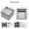 Stainless Steel Marble Style USB-C Floor Socket Box with Flip-top, Euro/German Standard