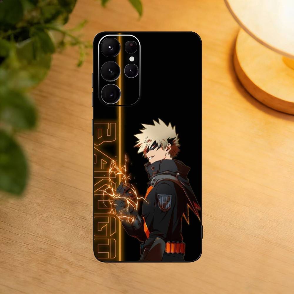 bakugo A-Anime K-Katsuki phone Case For Samsung S25,24,21,22,23,30,Ultra,20,Plus,Fe,Lite,Note Soft Black Cover