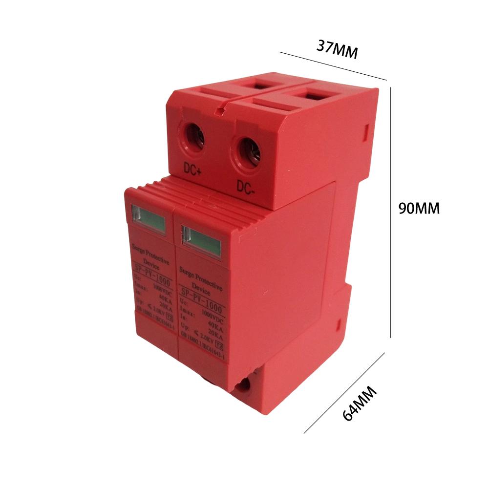 

1pc Surge Protective Device 2P 3P DC1000V 40KA Solar PV Photovoltaic Arrester For Harsh Photovoltaic Systems DC Circuits Safe