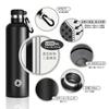 FJbottle 1 Liter Vakuumisolierte Edelstahl-Wasserflasche, Zweite Generation, zum direkten Trinken, Sportgetränke, inklusive Wasserflaschenhülle
