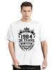 Vintage 1984 Birthday Cotton T Shirt for Oversized Short Sleeve Clothing Retro T-shirt Born In 1984 Clothes for Men Tops Tee